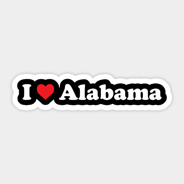 I ❤️ Alabama Sticker by Novel_Designs